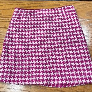 Lilly Pulitzer Pink and White Houndstooth Mini Skirt